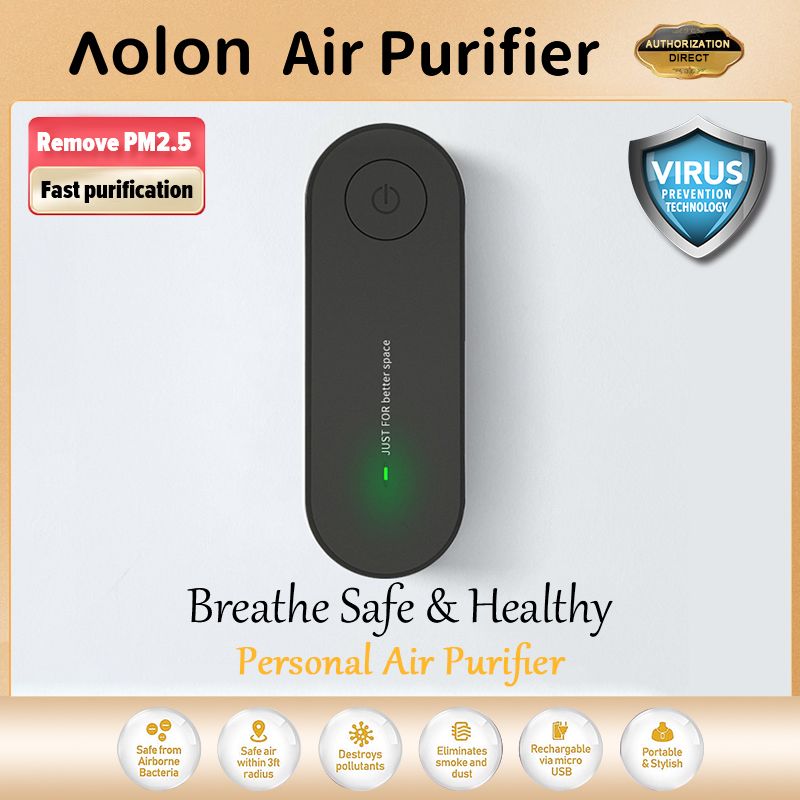 Aolon Air Purifier Q8 Air Purifier for Home Cleaner Mini Air Ionizer to Remove Smoke and smell Portable Deodorizer Air Freshener negative ion purifier except PM2.5 small air purifier toilet toilet Green US Plug