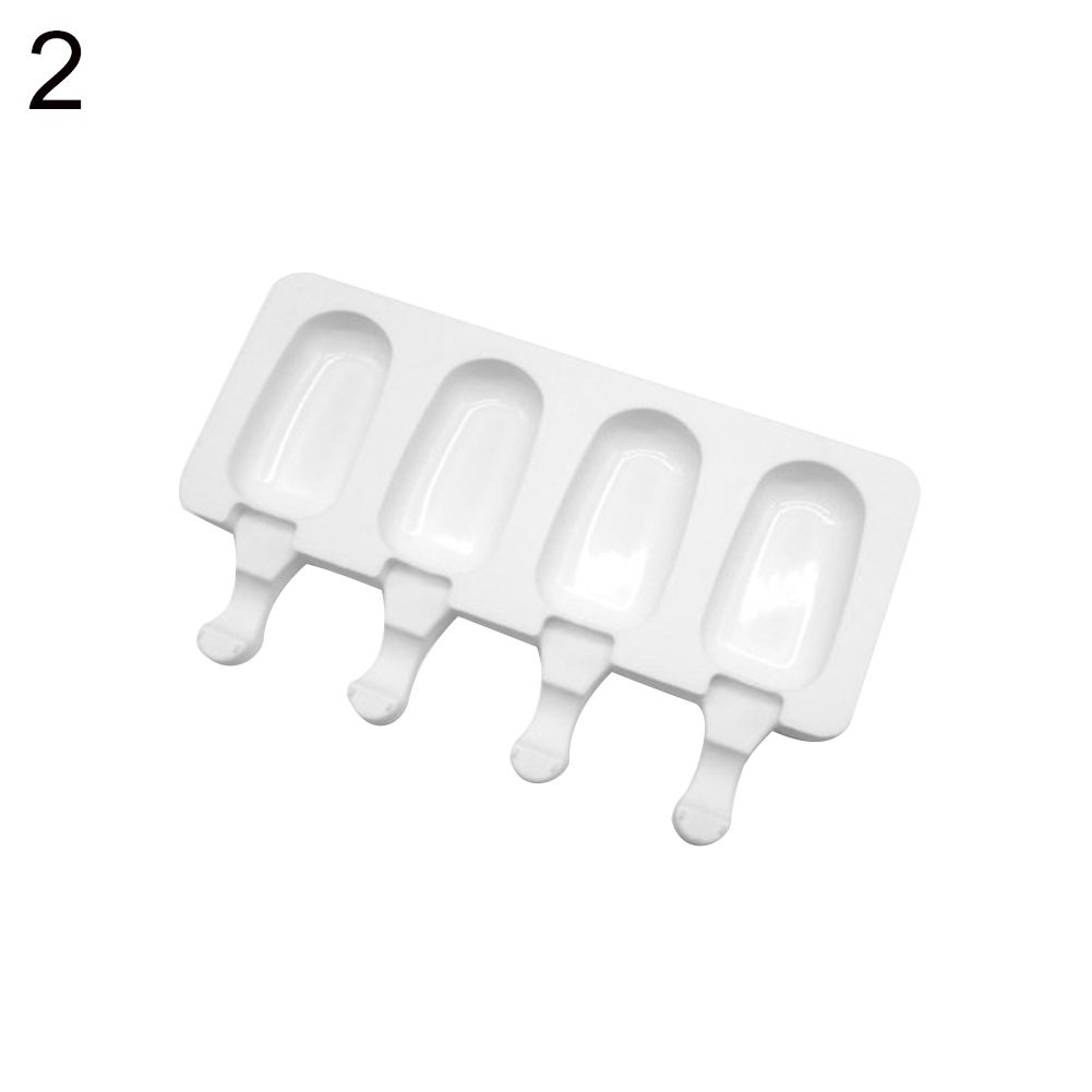 4 Grid DIY Frozen Ice Cream Mousse Cake Maker Silicone Mold Kitchen Tray Tool