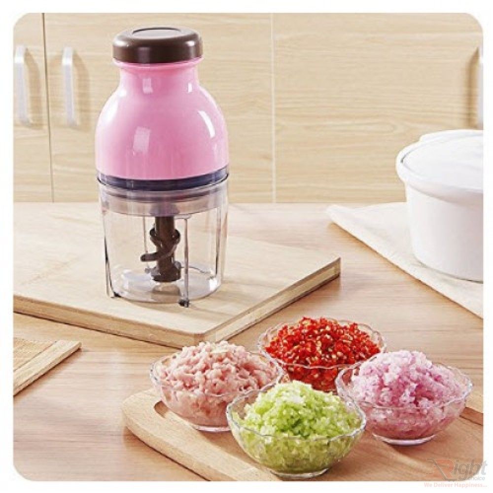Chopper vegetable blender Manual Pepper Meat Janoseno Capsule Cutter Quatre (Pearl Pink), Cut & Chop, Paste, Crush & Powder