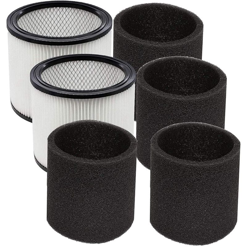 Foam Sleeve Filter for Shop-Vac 90304 90350 90333 Cartridge Filter Replacement Fits Most Wet/Dry Vacuum Cleaners
