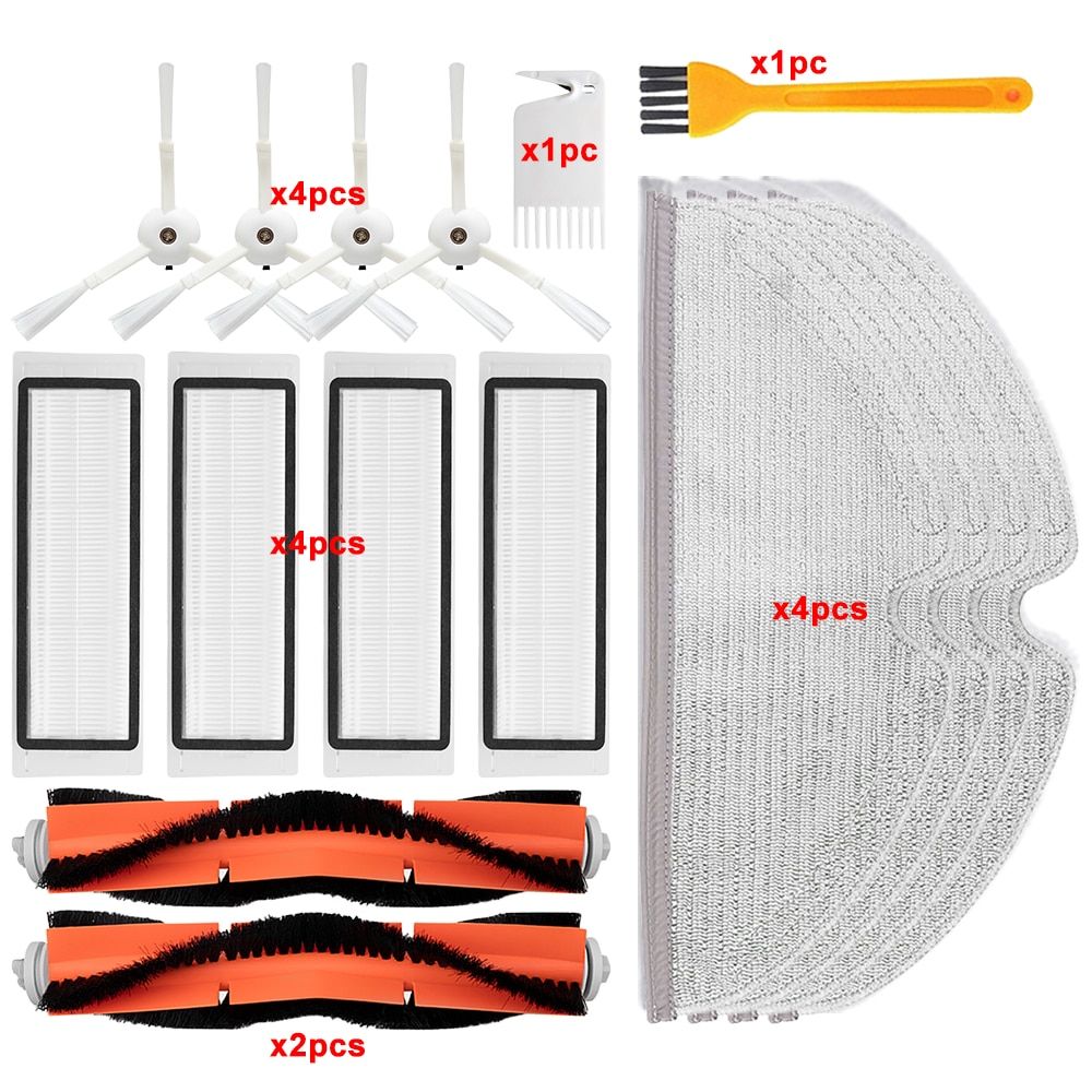 Hepa Filter Mop Rag Brush for XiaoRoborock 1S S50 S55 S5 Max S6MaxV S6 Accessories Robot Vacuum Cleaner Parts Vacuum 2-XM449-02