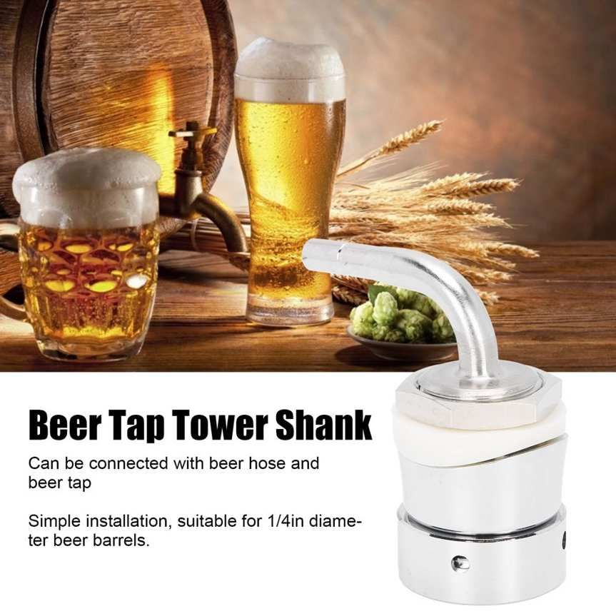 Draft Tap Tower Shank Assembly 1/4in Stainless Steel Home Brewing Faucet Accessory