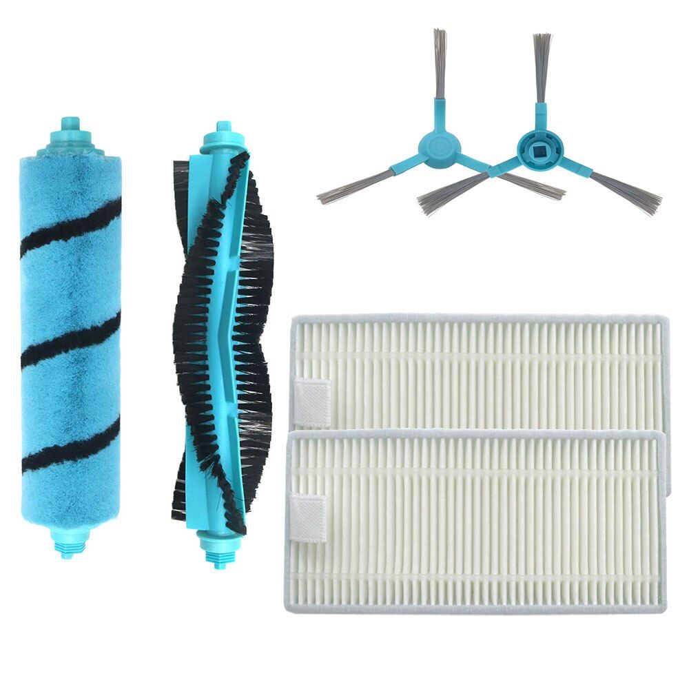 Replacement Roller Brush Side Brush Mop for Cecotec Conga 4090 Vacuum Cleaner Robot Sweeper Conga 4090 Refills-Purple