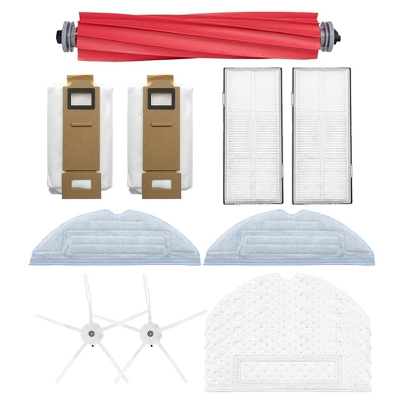 For Xiaomi Roborock T7S S7 T7S Plus Disposable Mop Rag,Main Brush,Dust Bag Filter Mopping Cloth Robot Vacuum Cleaner Pad