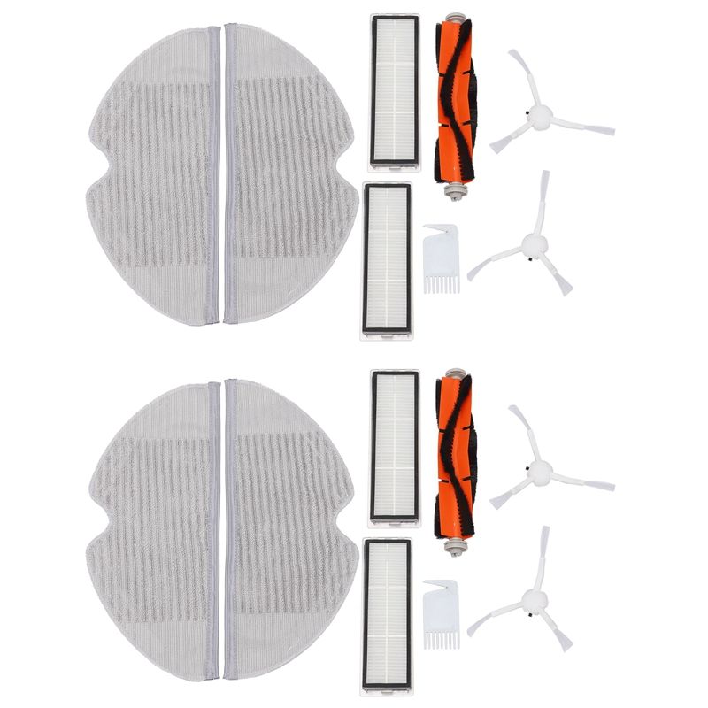 16Pcs Replacement Parts Kit for Xiaomi Mijia 1C Robot Accessories Side Roller HEPA Filter Main Brush Mop
