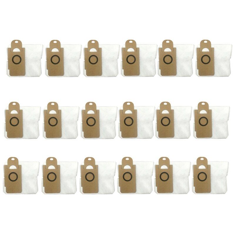 18PCS Replaceable Parts Accessories Dust Bags For Lydsto R1 Robot Vacuum Cleaner Parts Dust Bag Accessories-White