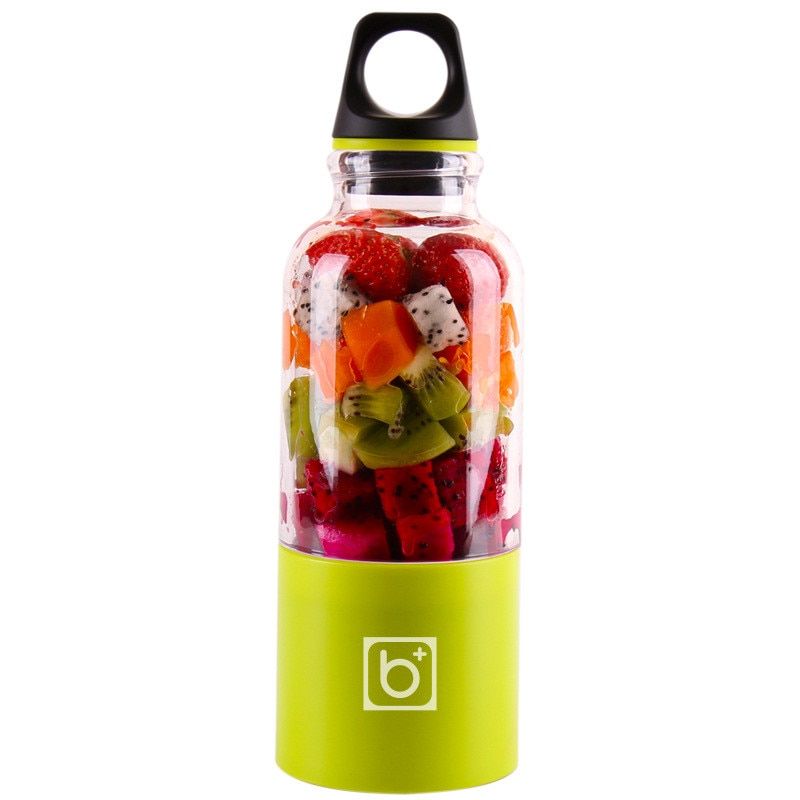 500ml Portable 4 Blades Juicer Cup USB Rechargeable Electric Automatic Vegetables Fruit Juice Maker Cup Blender Mixer Bottle