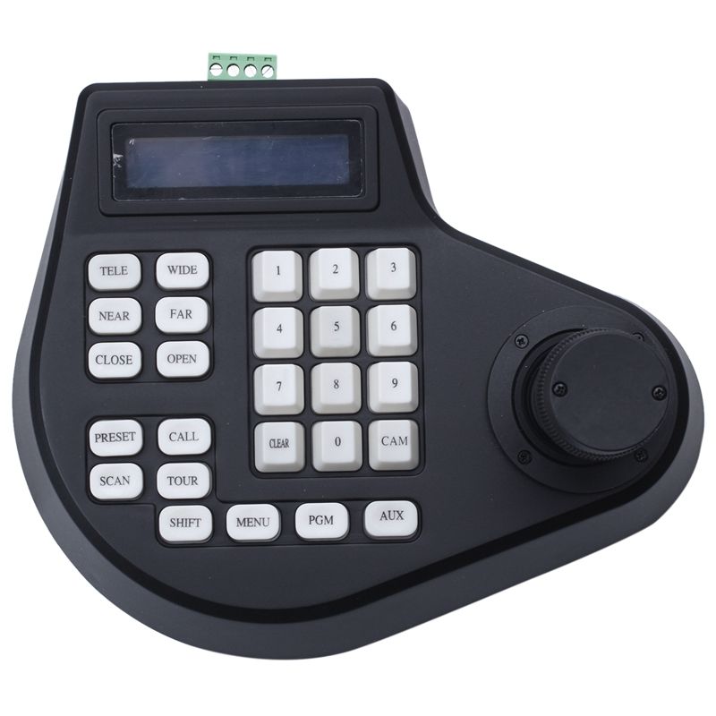 Mini  Coaxial CCTV Keyboard Controller L 1.5km Joystick RS485 PTZ Speed Dome Camera Bracket For Pelco SAMSUNG AD PANASONIC Protocol (EU Plug)