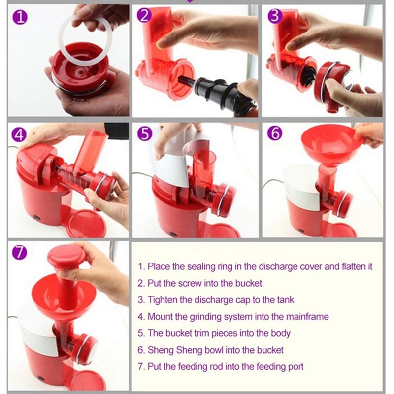 Automatic Freeze Fruit Dessert Machine Red EU Plug