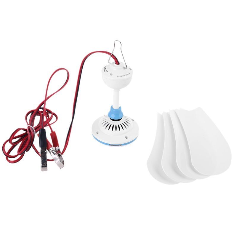 12V Portable Ceiling Fan 16”/31.5” Hanging Camping Tent Fan for Outdoor Bed Home Dropship