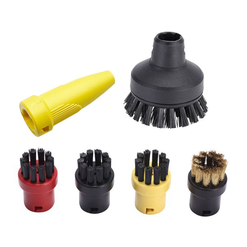 Round Brush Sprinkler Nozzle Head for Karcher SC1 SC2 SC3 SC4 Large Round Brush Cleaning Brush for Steam Cleaner Sweeper