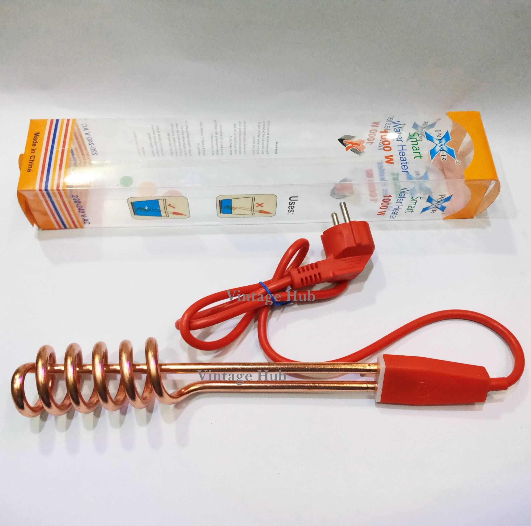 1000 Watt Smart Water Heater Big Portable High Quality-Red Gold-Vintage Hub
