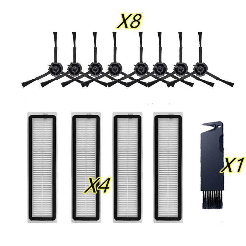 Main Roller Side Brush Hepa Filter Mop Rag Cloth for XiaoDreame D9 Robot Vacuum Cleaner Accessories Parts Kits Replacements-Set B