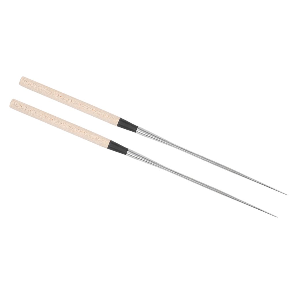 Stainless Steel Chopsticks Japanese Sushi Chopstick With Wood Handle Portable