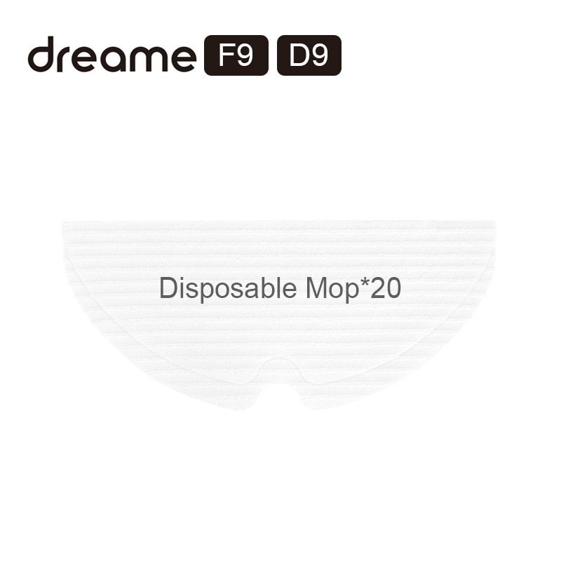 Dreame F9 D9 Robot Vacuum Cleaner Spare Parts Pack Kits Side Roller HEPA Filter Main brush Mop Cloths Dry Wet Mopping-F9 D9 Disposable mop