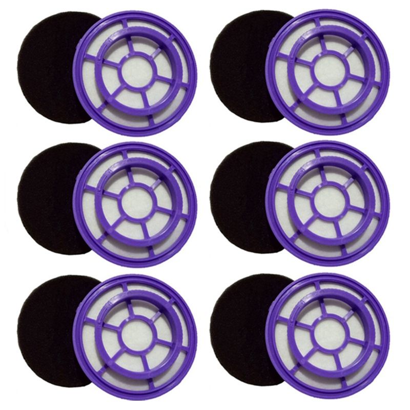 BRADOO-Vacuum Cleaner Accessories HEPA Filter Applicable for PUPPYOO D-526 WP526 Vacuum Cleaner Spare Parts, 6PCS