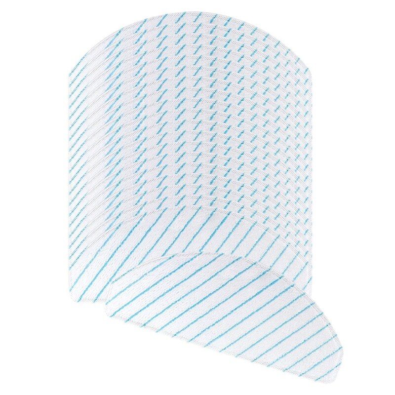 200Pcs Microfiber Mopping Pads For ECOVACS DEEBOT OZMO T8 T8 AIVI T9 Vacuum Cleaner Washable Mop Cloth Rags-White blue