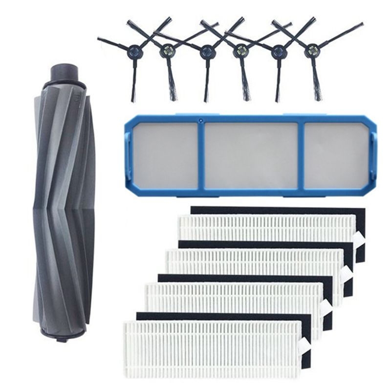 Main Brush Hepa Filter Side Brush Primary Dust Filter for Ilife A7 A9S Vacuum Cleaner Parts Replacement Filter