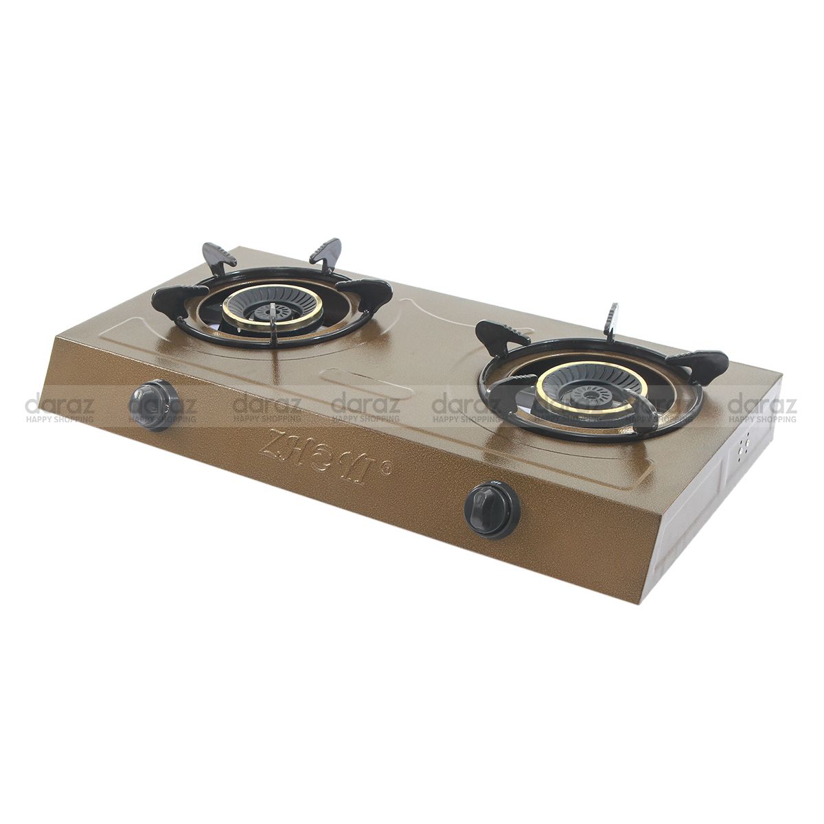 Double Burner Auto Gas Stove/Zhoyi Auto Gas Stove- Brown Color