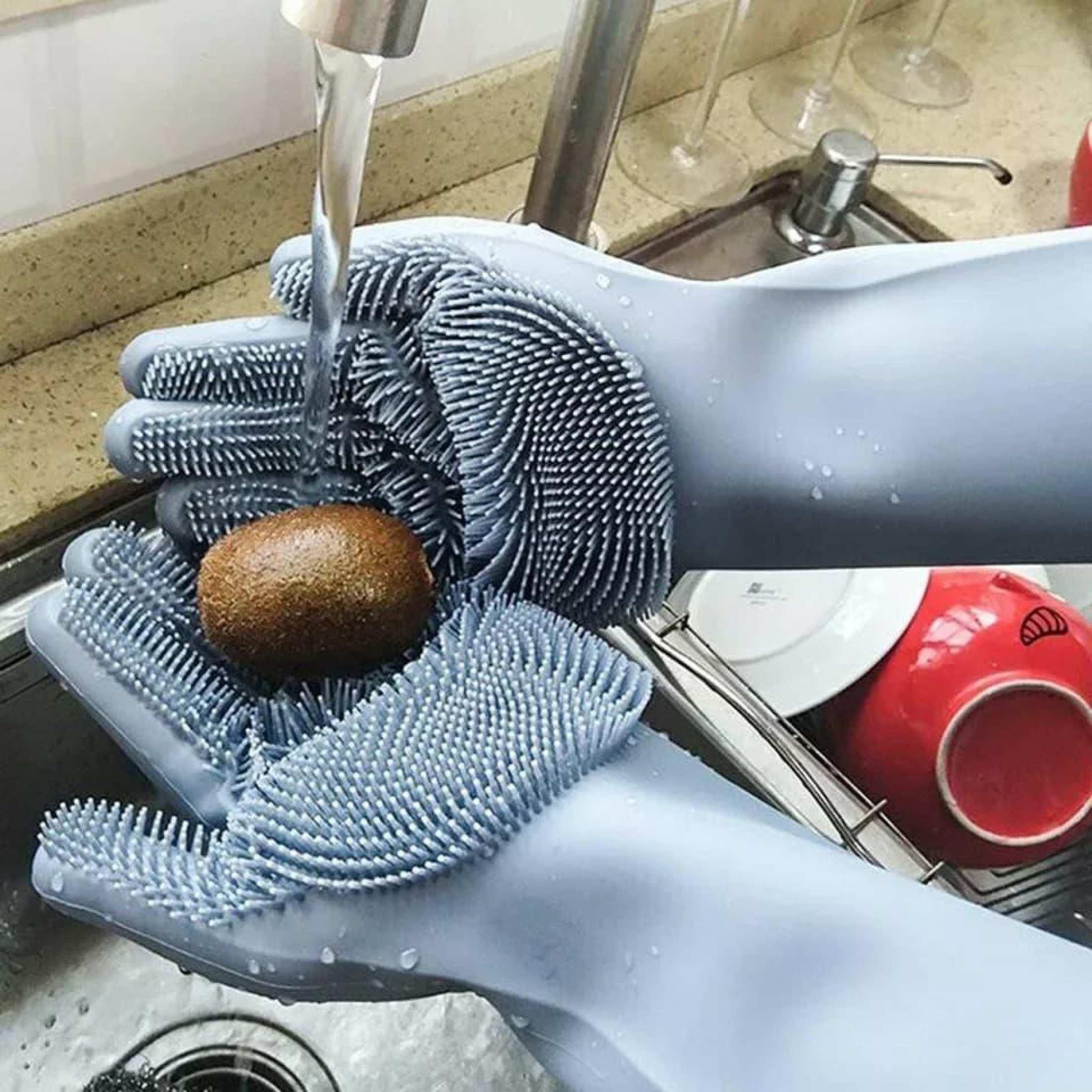 High Quality Silicone Dish Washing Kitchen Hand Gloves