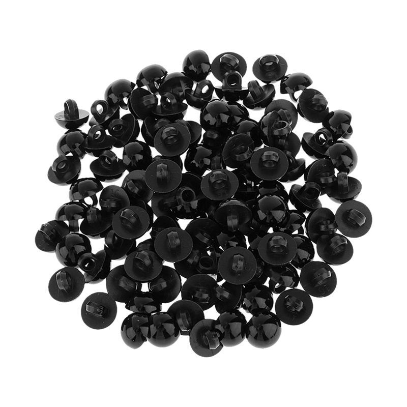 100 Pieces x Button Eye of Doll toy teddy bear Buttons Mushroom Eyes of Doll Buttons for Sewing and Clothing DIY 10-26mm Black-10mm