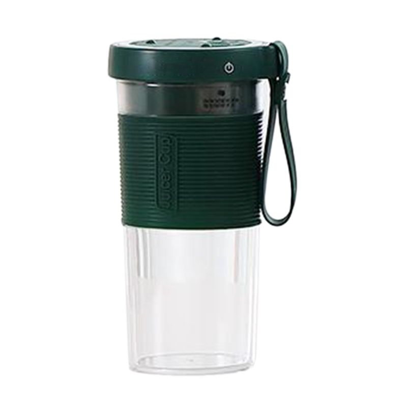 Portable Electric Juicer Fruit Cup Food-Blender Processor Mixer 320ML Mini USB Rechargeable Quick Juice Maker,Green