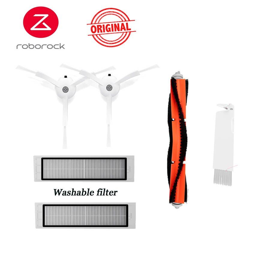 Xiao Roborock S50 Accessories Main Brush Filter Side Brush for Mijia1/1S S6 S51 S55 E4 S5max S4 Vacuum Cleaner Parts-pack B1