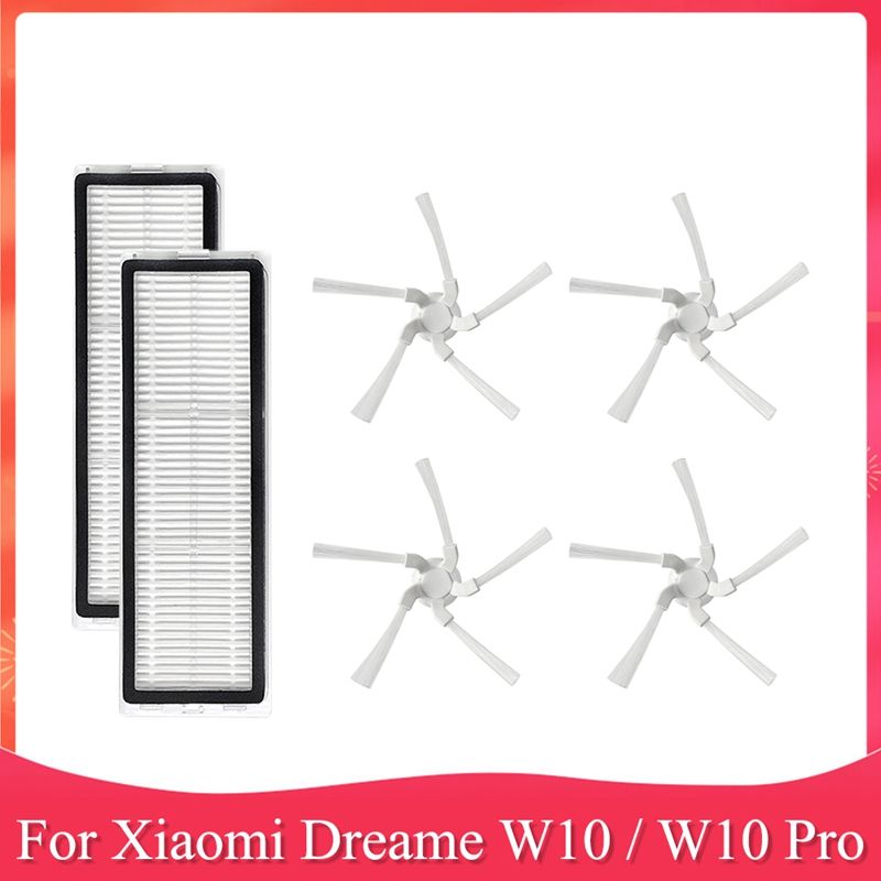 Parts Kit for Xiaomi Dreame W10 / W10 Pro Side Brush HEPA Filter