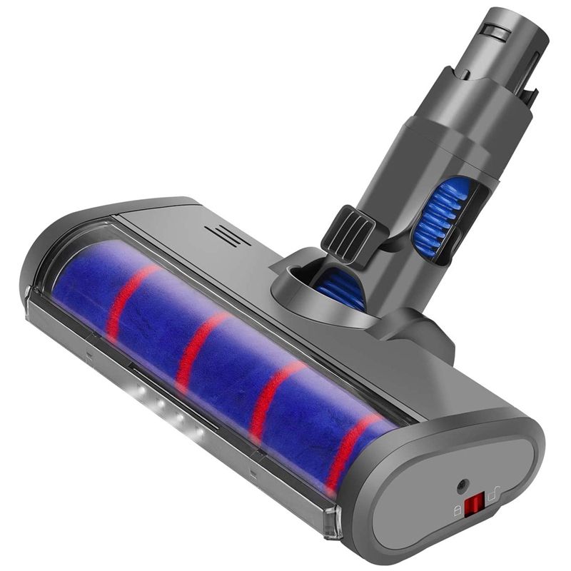 Fluffy Floor Head Roller Brush for Dysons V6/DC6 Vacuum Cleaners Parts Rotatable Brush Tool with Led Lights