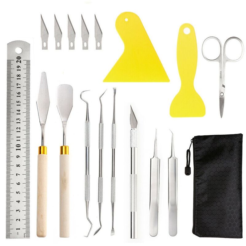 18Pcs Craft Vinyl Weeding Basic Set for Silhouettes Cameos Lettering Home DIY