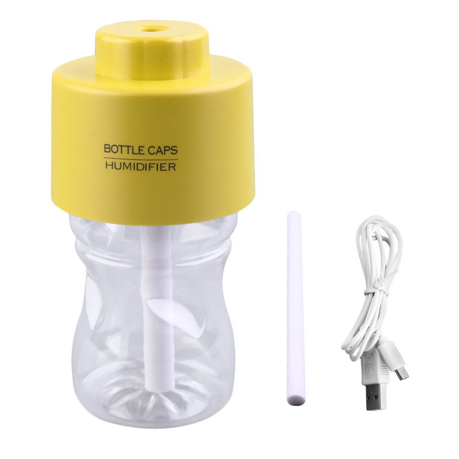 Portable Pged-018 Mini Bottle Cap LED Nightlight USB Ultrasonic Humidifier