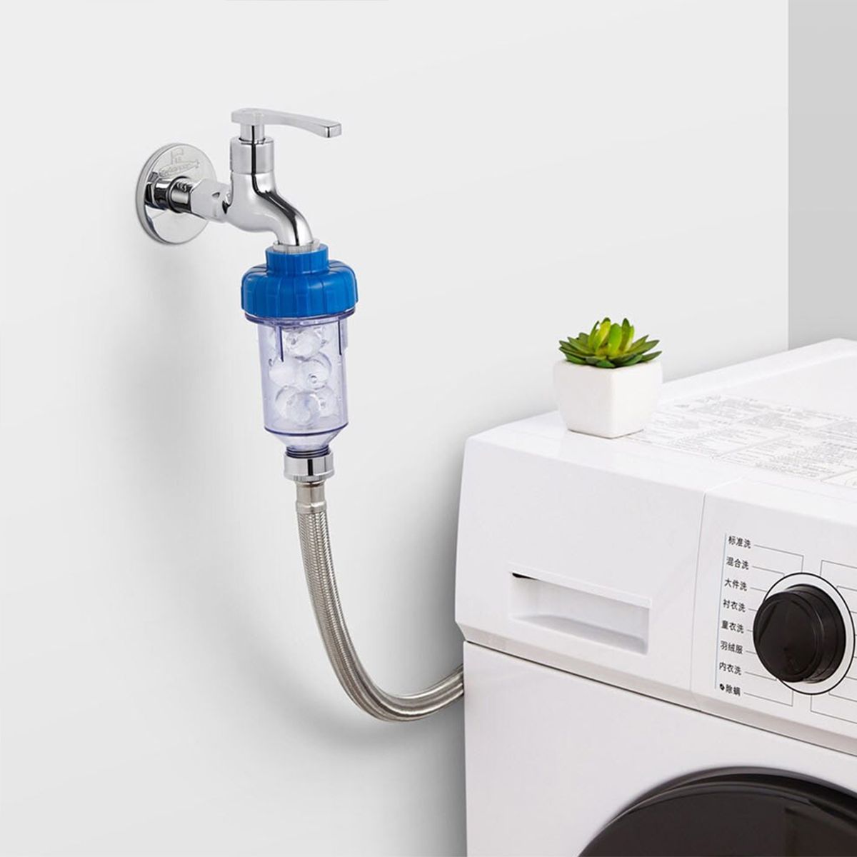 Washing Machine Water Inlet Pipe Faucet Tap Adapter With Dust Filter