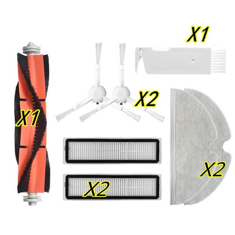 Robotic Vacuum Cleaner Spare Kits For XiaoDreame D9 Main Centre Roller Side Brush Hepa Filter Mop Cloth Accessories Parts-All in picture