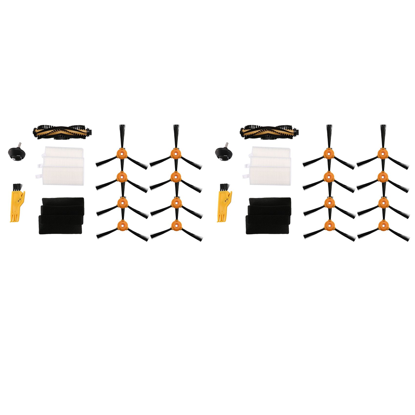 17Pcs Side Brush Caster Filter for ECOVACS DEEBOT 600 601 605 710 N79