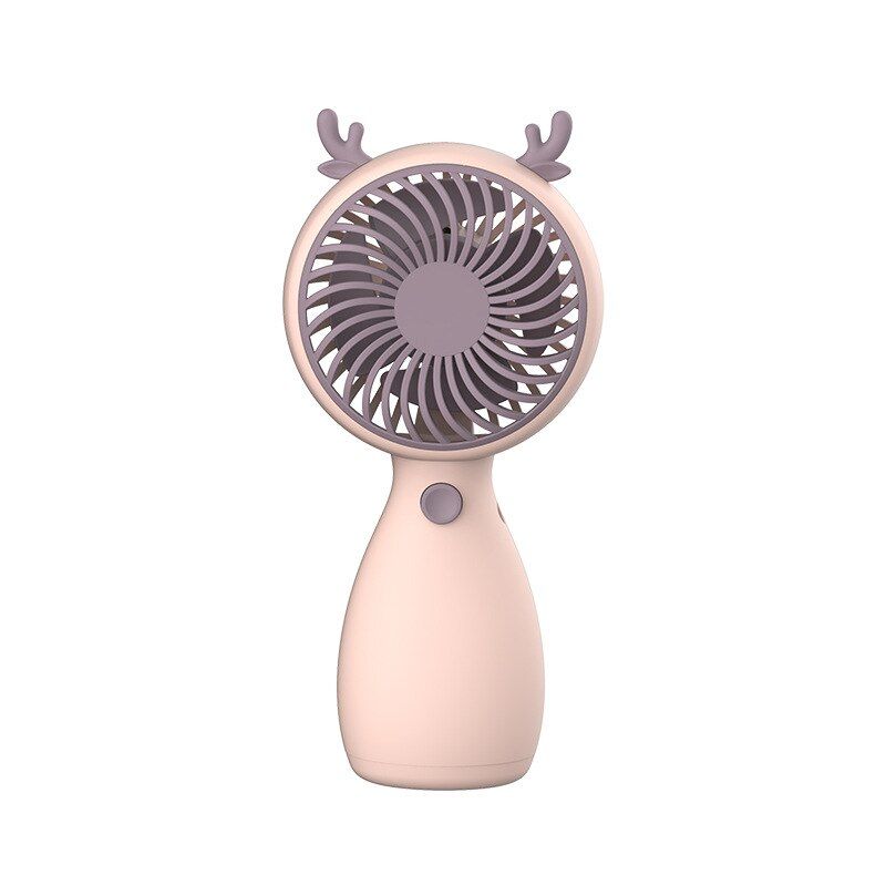 Summer Office Cute Cartoon Electric Fan Handheld Portable Desktop Mini Fan No Noise USB Charging Fan