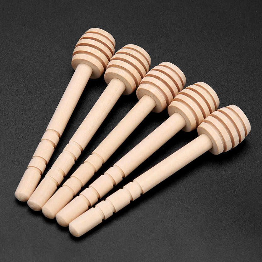 24X 8-16cm Wood Honey Dipper Jar Pot Mixing Spoon Dripper Stirrer Stick Tool