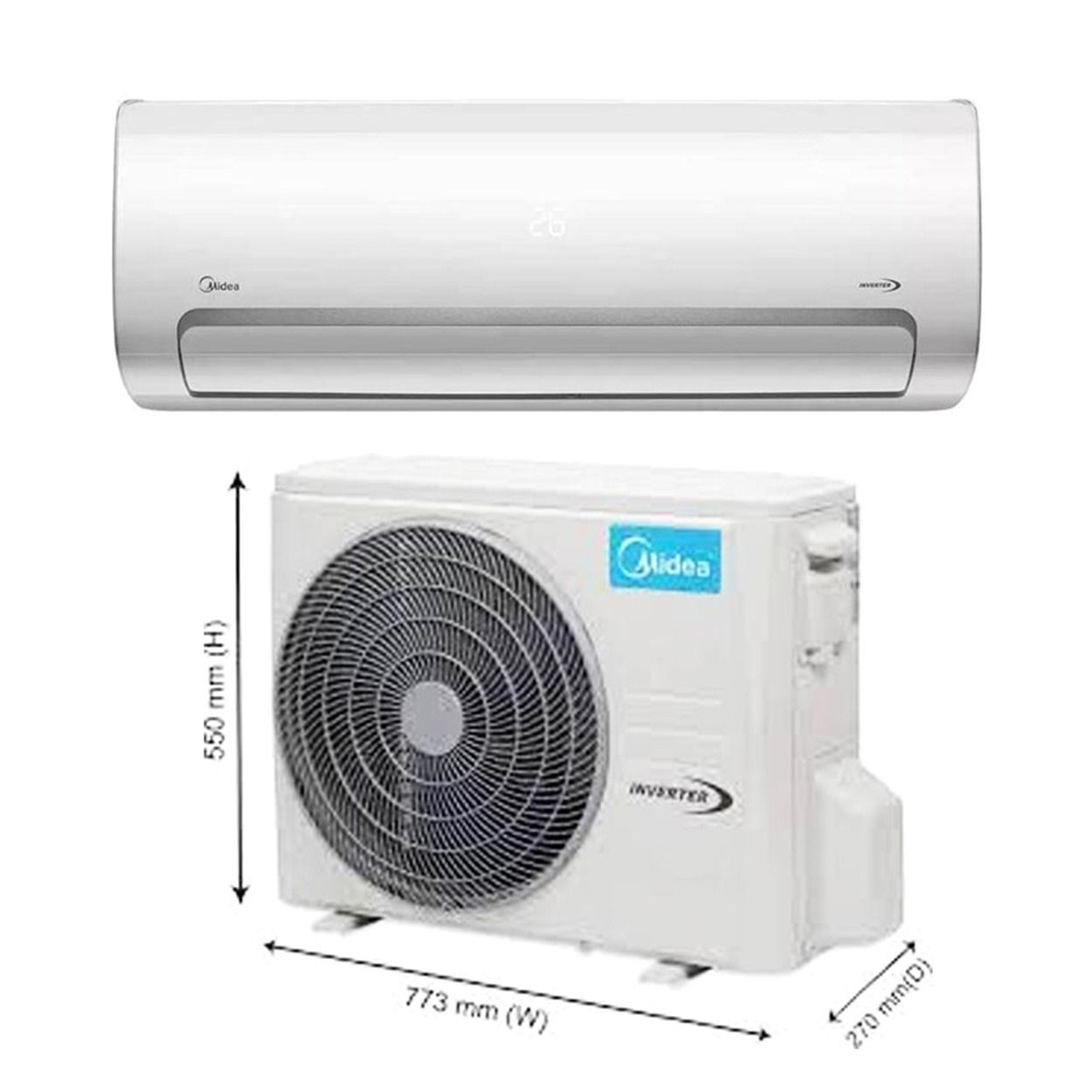 MIDEA INVERTER  1.5 TON AC Split Type Air Conditioner 5 YEAR COMPRESSOR OFFICIAL WARRANTY