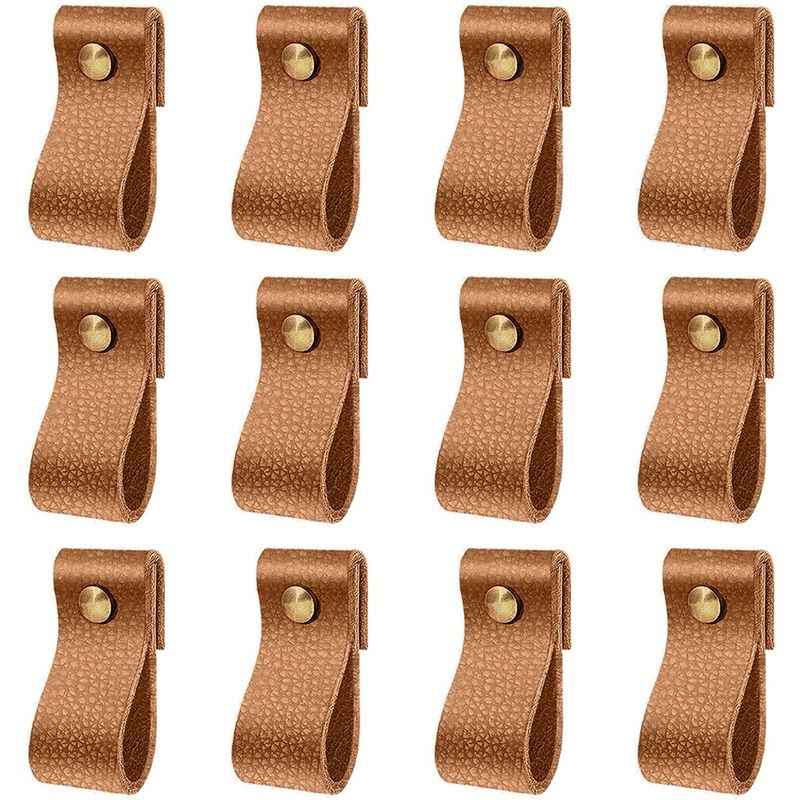 Drawer Pulls 12 Pack, Drawer Knobs for Cabinet Wardrobe, Handmade Soft Drawer Pulls Replacement of Dresser Handles