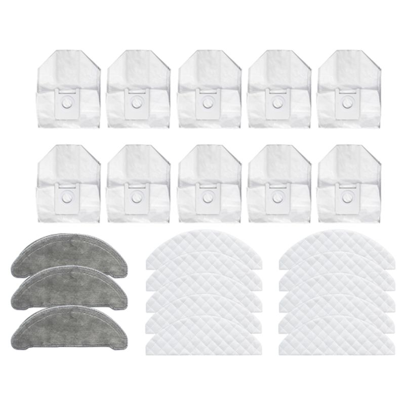 BRADOO- 23Pcs for Roidmi EVE Plus Vacuum Cleaner Dust Bag Mop Cloth Disposable Cleaning Cloth Replacement Accessories Parts