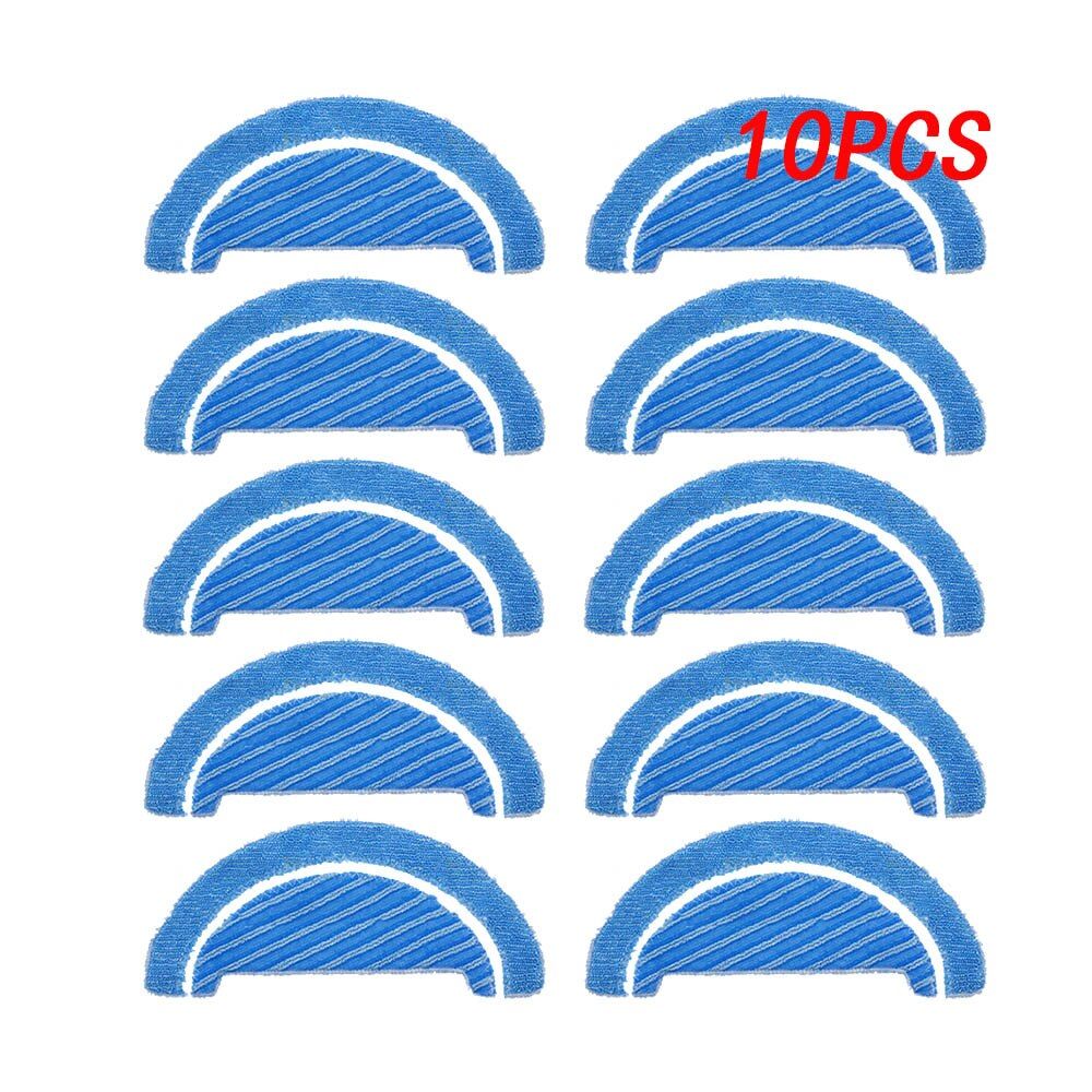 Robot Side Brush HEPA Filter Mop Cloth for Cecotec Conga Excellen90 Robot Vacuum Cleaner Parts Accessories Replacement Kit-10pcs mop cloth