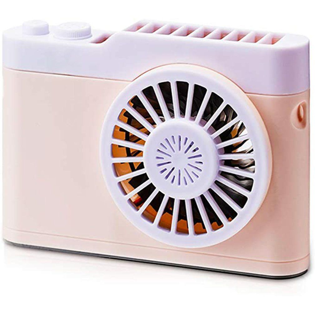 Practical Hanging neck handheld camera fan Electric Camera Fan Customized Mini Creative Small Fan Gift