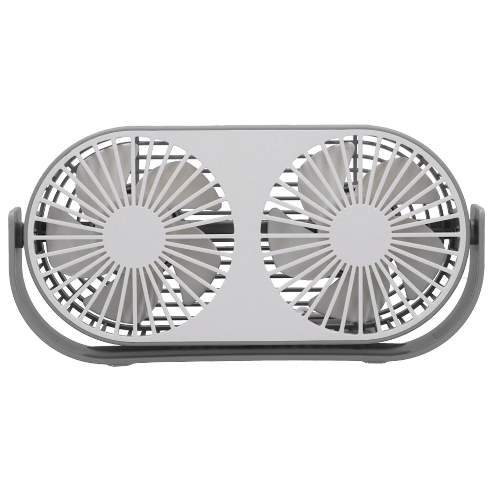 Mini Desktop Double‑Head Cooling Fan USB Charging For Home Office Dormitory
