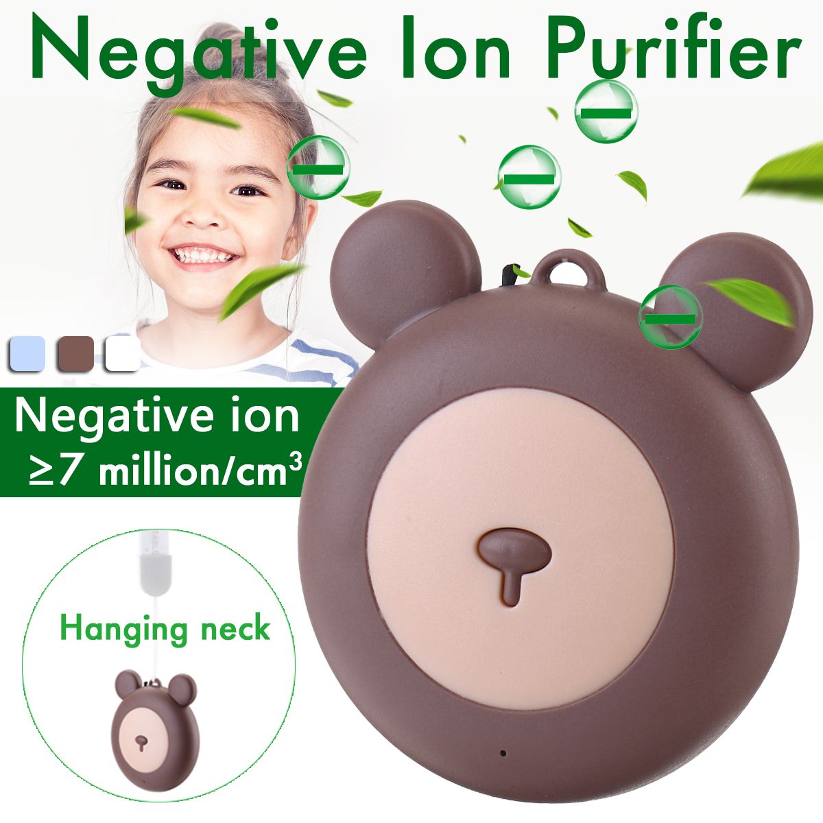 Portable Air Purifier Mini USB Wearable Necklace Negative Ionizer Anion Air cleaner Air Freshener PM 2.5 Anion Air Purifier Sterilization Purism