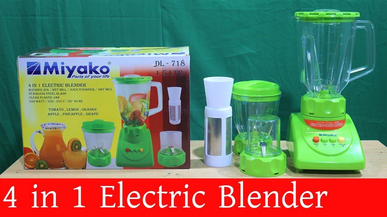 Miyako 4 in 1 Blender DL-718 (Mixed color)