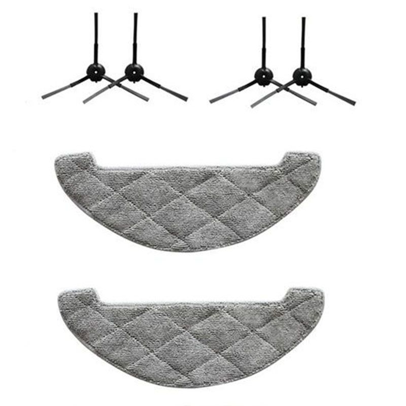 Side Brush and Mop Cloth for Proscenic M7 MAX Robot Vacuum Cleaner Parts Accessories Replacement Kit,6 Pack