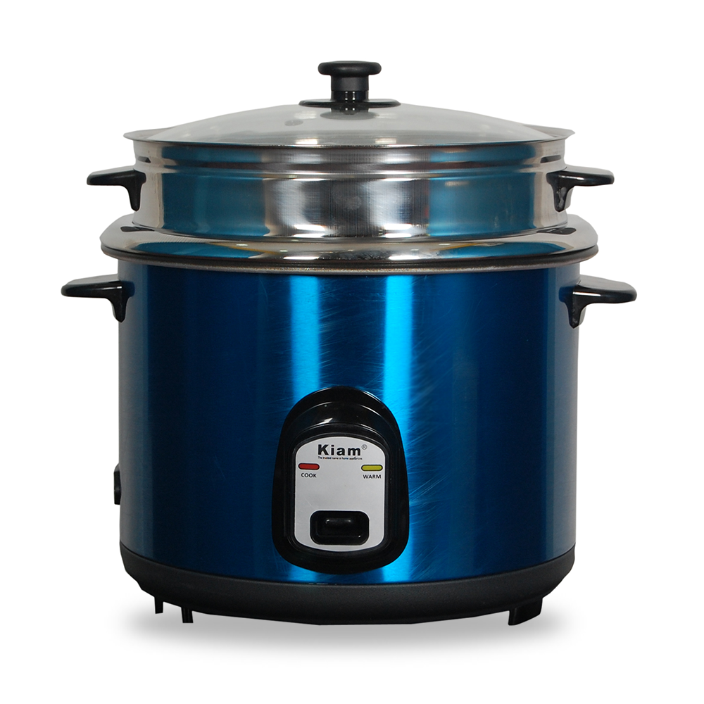 Kiam Rice Cooker 1.8 Ltr - Double pot (SS & Non Stick Pot)- SJBS-8702