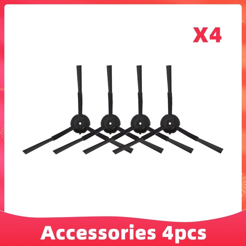 Replacement For XiaoRoidEve Plus SDJ01RM Main Side Brush Hepa Filter Mop Dust Bag Vacuum Cleaner Spare Parts Accessories-4 Side Brush