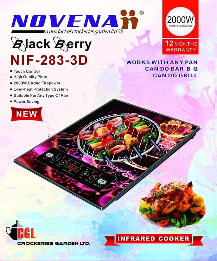 Novena Black Berry Infrared Cooker NIF-283-3D