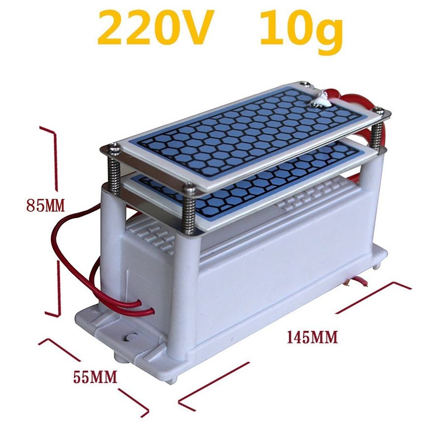 110/220V 10G Portable Ceramic Generator Ozone Machine Long Life Air Water Purifier Ozonizer