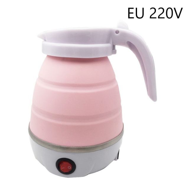 Portable Travel Folding Electric Water Kettle 600ml Mini Food Grade Silicone Folding Kettle For Home Outdoor Camping Hiking